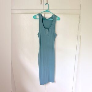 NEVER WORN | Pink Lily Dusty Blue ribbed dress
